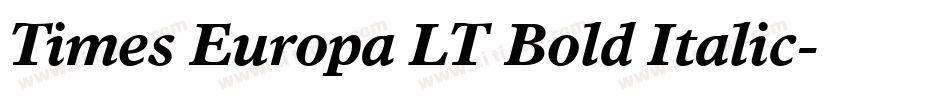 Times Europa LT Bold Italic字体转换